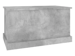 Caixa de arrumação 70x40x38 cm derivados madeira cinza cimento