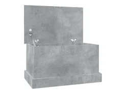 Caixa de arrumação 50x30x28 cm derivados madeira cinza cimento