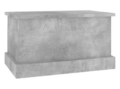 Caixa de arrumação 50x30x28 cm derivados madeira cinza cimento