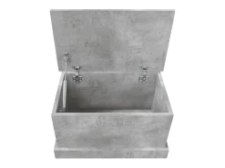 Caixa de arrumação 50x30x28 cm derivados madeira cinza cimento