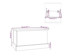Caixa de arrumação 50x30x28 cm derivados madeira cinza sonoma