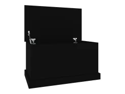 Caixa de arrumação 70x40x38 cm derivados de madeira preto