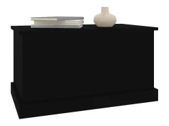 Caixa de arrumação 70x40x38 cm derivados de madeira preto