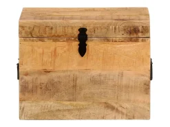 Caixa de arrumação 39x28x31 cm madeira de mangueira maciça