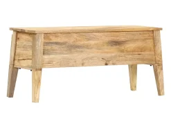 Caixa de arrumação 99x35x48 cm madeira de mangueira maciça