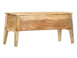 Caixa de arrumação 99x35x48 cm madeira de mangueira maciça