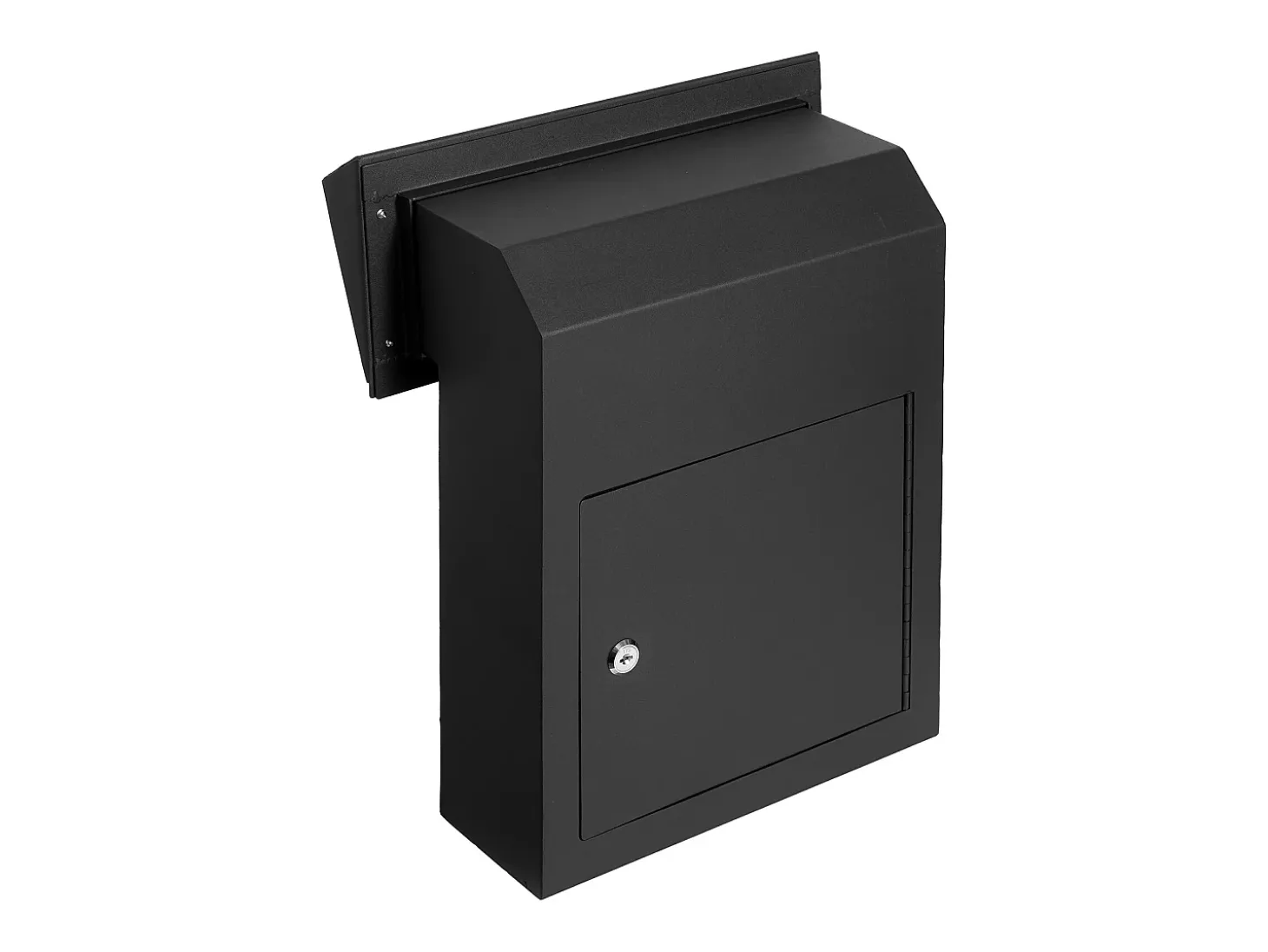 Caixa de Correio com Chave SucceBuy Through the Door 30,5 x 15,2 x 40,6 cm, Caixa de Correio com Fechadura, Preta
