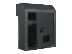 Caixa de Correio Com Chave Através da Porta SucceBuy, Fechadura de Combinacao, Cinza Escuro – Armazenamento Seguro e Elegante do Correio