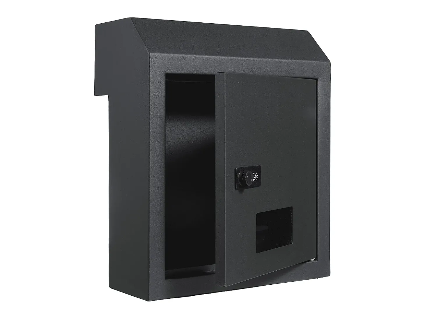 Caixa de Correio Com Chave Através da Porta SucceBuy, Fechadura de Combinacao, Cinza Escuro – Armazenamento Seguro e Elegante do Correio