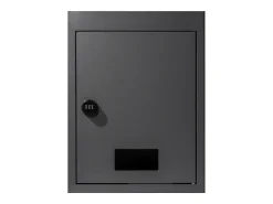 Caixa de Correio de Parede SucceBuy, Caixa de Correio de Aço Robusto com Fechadura de Código, 31.8 x 16 x 43 cm, Preto – Seguro e Elegante