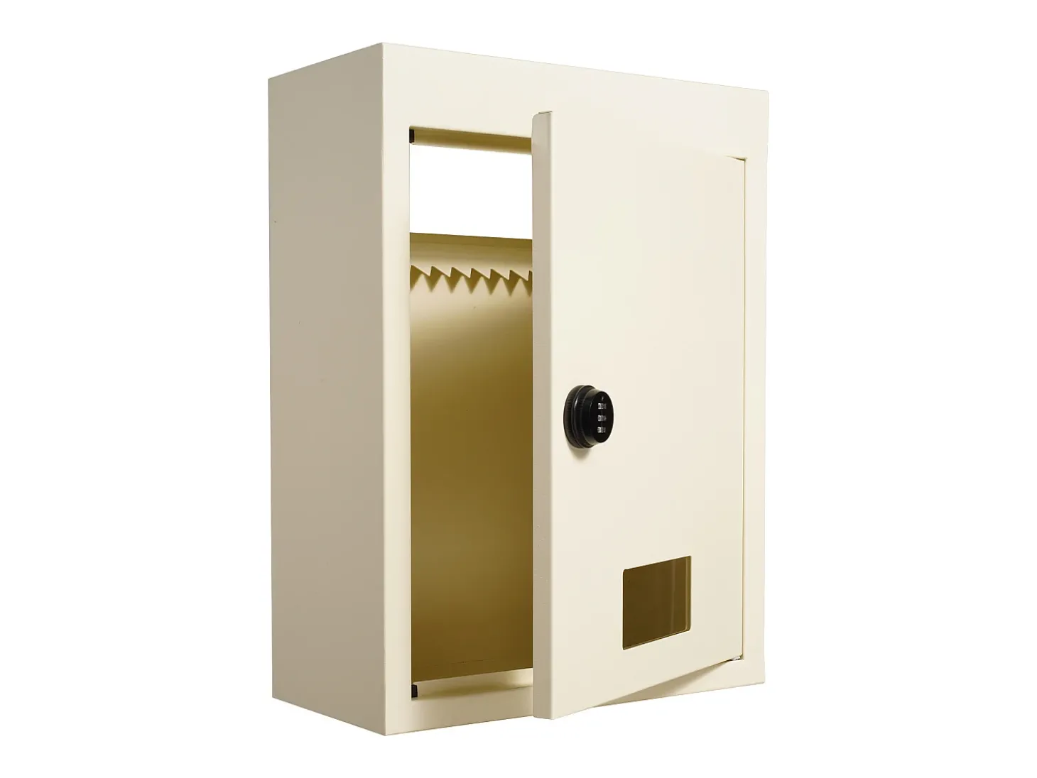 Caixa de Correio de Parede SucceBuy 31.8 x 16 x 42.9 cm, Caixa de Correio de Aço Robusto com Fechadura de Código, Bege – Armazenamento Seguro de Correio