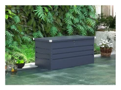 Caixa de jardim metálica "Store" - 680 L - 165 x 69 x 60 cm - Cinza