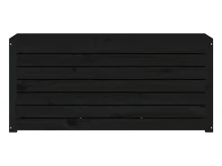 Caixa de jardim 101x50,5x46,5 cm madeira de pinho maciça preto