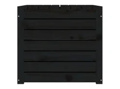 Caixa de jardim 101x50,5x46,5 cm madeira de pinho maciça preto