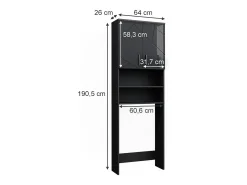 Caixa de tejadilho antracite alto brilho 64x26x190.5 irma