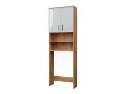 Caixa de tejadilho branco alto brilho/carvalho goldkraft 64x26x190.5 irma