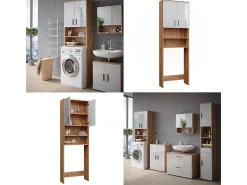 Caixa de tejadilho branco alto brilho/carvalho goldkraft 64x26x190.5 irma