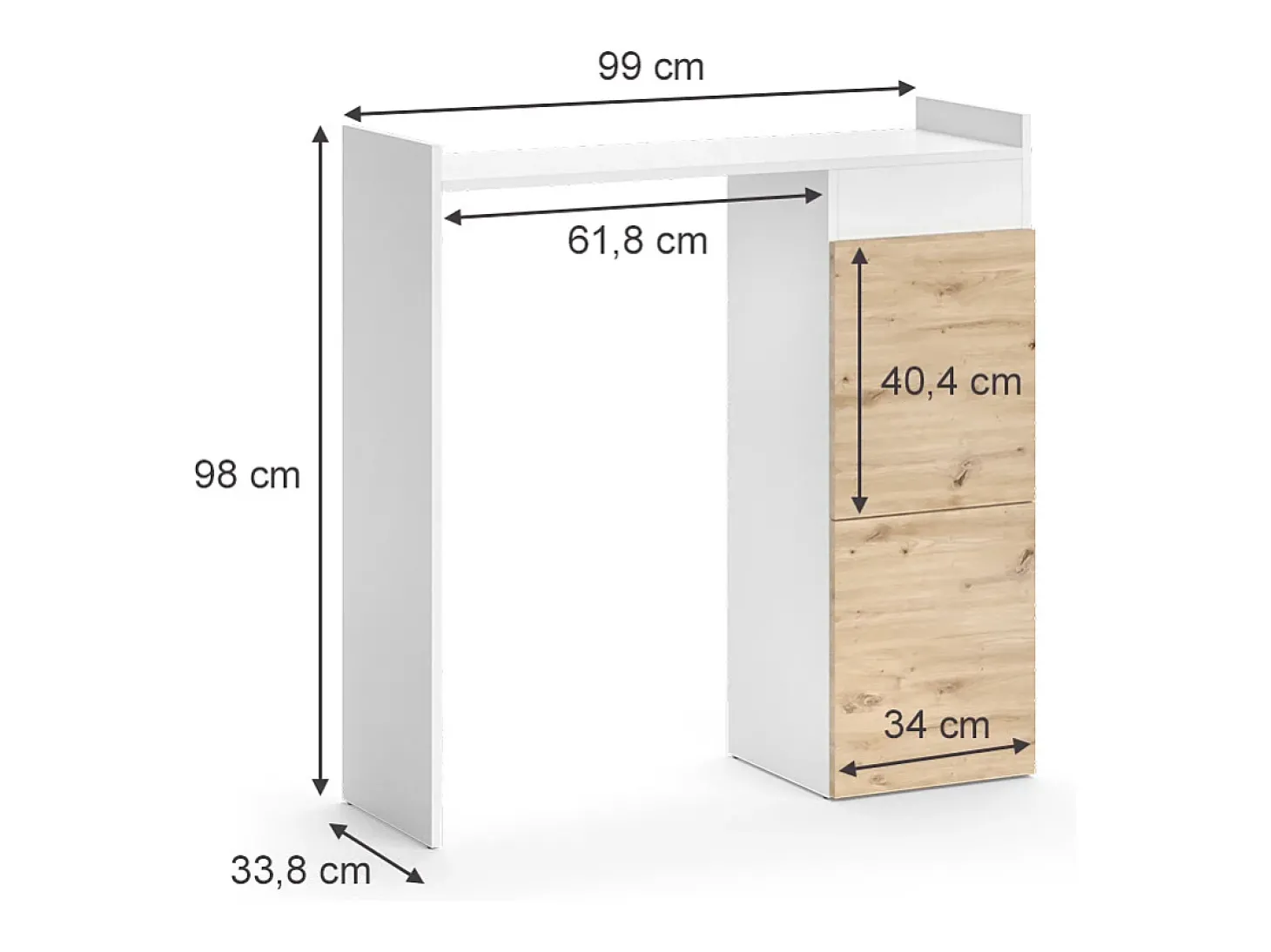 Caixa de tejadilho branco 99x33.8x98 alf