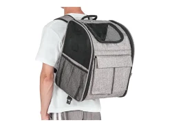 Caixa de Transporte para Gatos com Rodas SucceBuy, Caixa de Transporte para Animais de Estimação com Rodas, 8 KG, Cinzento