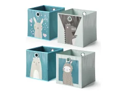 Caixa dobrável azul-cinza 30x30x30