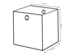 Caixa dobrável cinza/azul 30x30x30