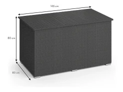 Caixa para almofadas antracite 146x83x80
