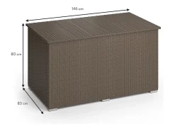 Caixa para almofadas marrom 146x83x80