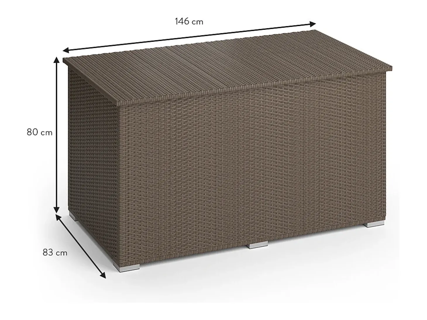 Caixa para almofadas marrom 146x83x80