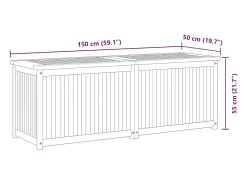 Caixa para jardim 150x50x55 cm madeira de teca maciça