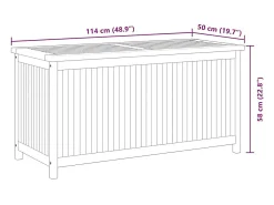 Caixa para jardim 114x50x58 cm madeira de teca maciça