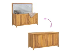 Caixa para jardim 114x50x58 cm madeira de teca maciça