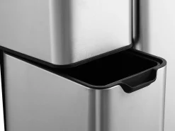 Caixote de reciclagem pedal em inox, 3 compartimentos, 60L - DUMEO