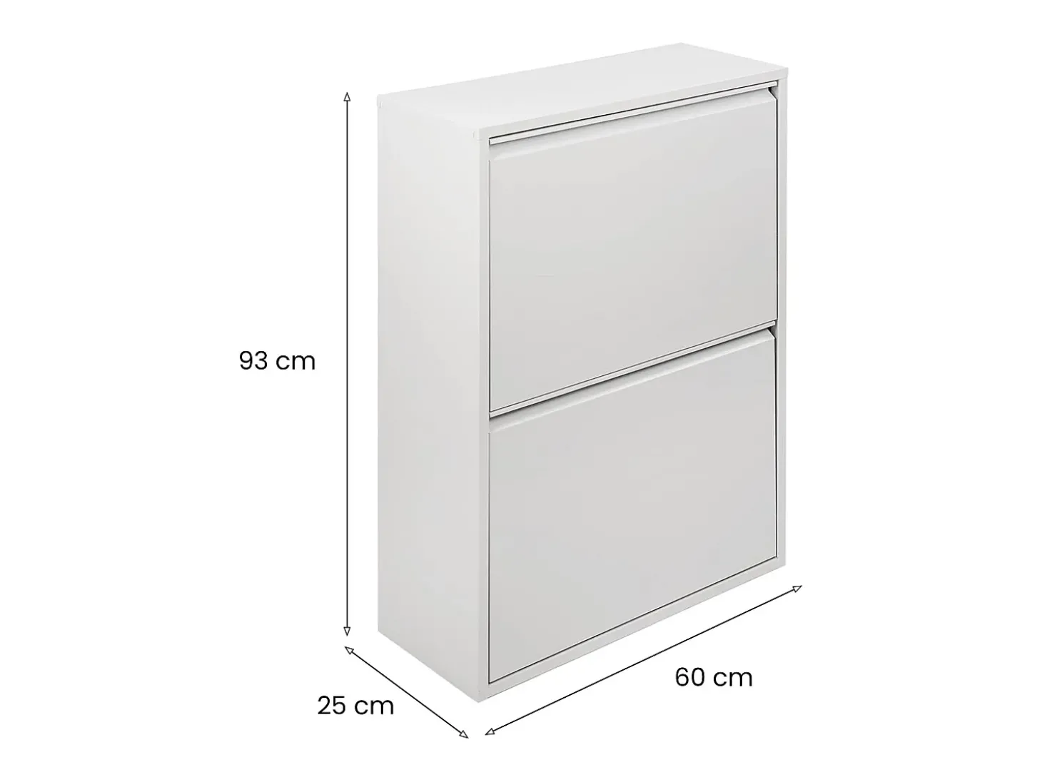 Caixote do lixo 0, Caixote do lixo que economiza espaço, Caixote do lixo para reciclagem com 4 baldes, 60x25h92 cm, Branco
