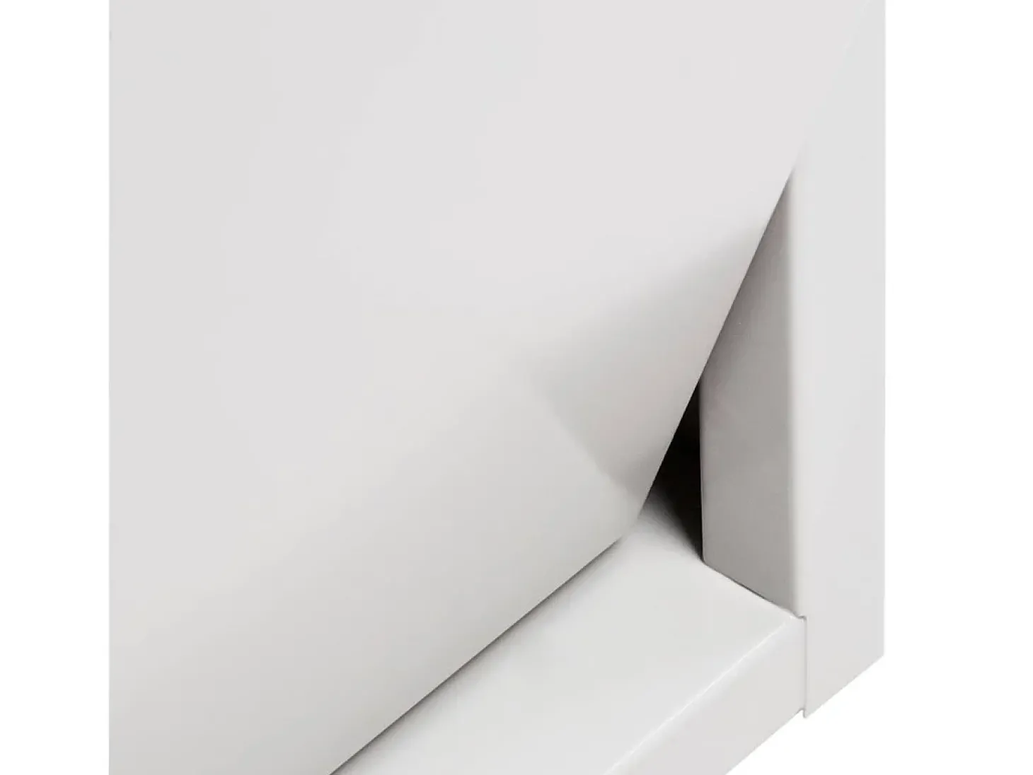 Caixote do lixo 0, Caixote do lixo que economiza espaço, Caixote do lixo para reciclagem com 4 baldes, 60x25h92 cm, Branco