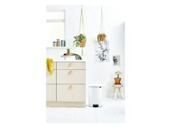 Caixote do Lixo com Pedal Brabantia Newicon 20L Branco Design Intemporal Anti-Odores Higiénico
