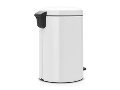 Caixote do Lixo com Pedal Brabantia Newicon 20L Branco Design Intemporal Anti-Odores Higiénico