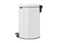 Caixote do Lixo com Pedal Brabantia Newicon 20L Branco Design Intemporal Anti-Odores Higiénico