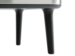 Caixote do lixo de triagem anti-marcas com pé, 60L + 5L, Aço Inox, 2 compartimentos, DRAVIK