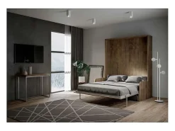 Cama 120 Kentaro sofá dobrável vertical Nogueira