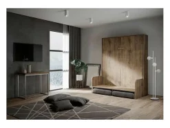 Cama 120 Kentaro sofá dobrável vertical Nogueira