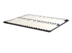 Cama 120 x 190/200 cm com espaço de arrumação branco e natural + sommier - KINSELIA