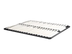 Cama 140 x 190/200 cm com espaços de arrumação branco e natural + sommier - KINSELIA