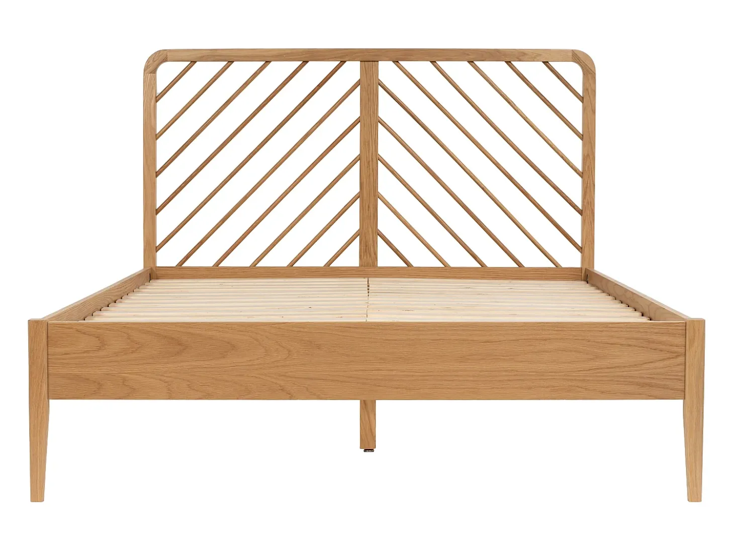 Cama 140 x 200 cm em carvalho e mdf cor natural - LERIAKI