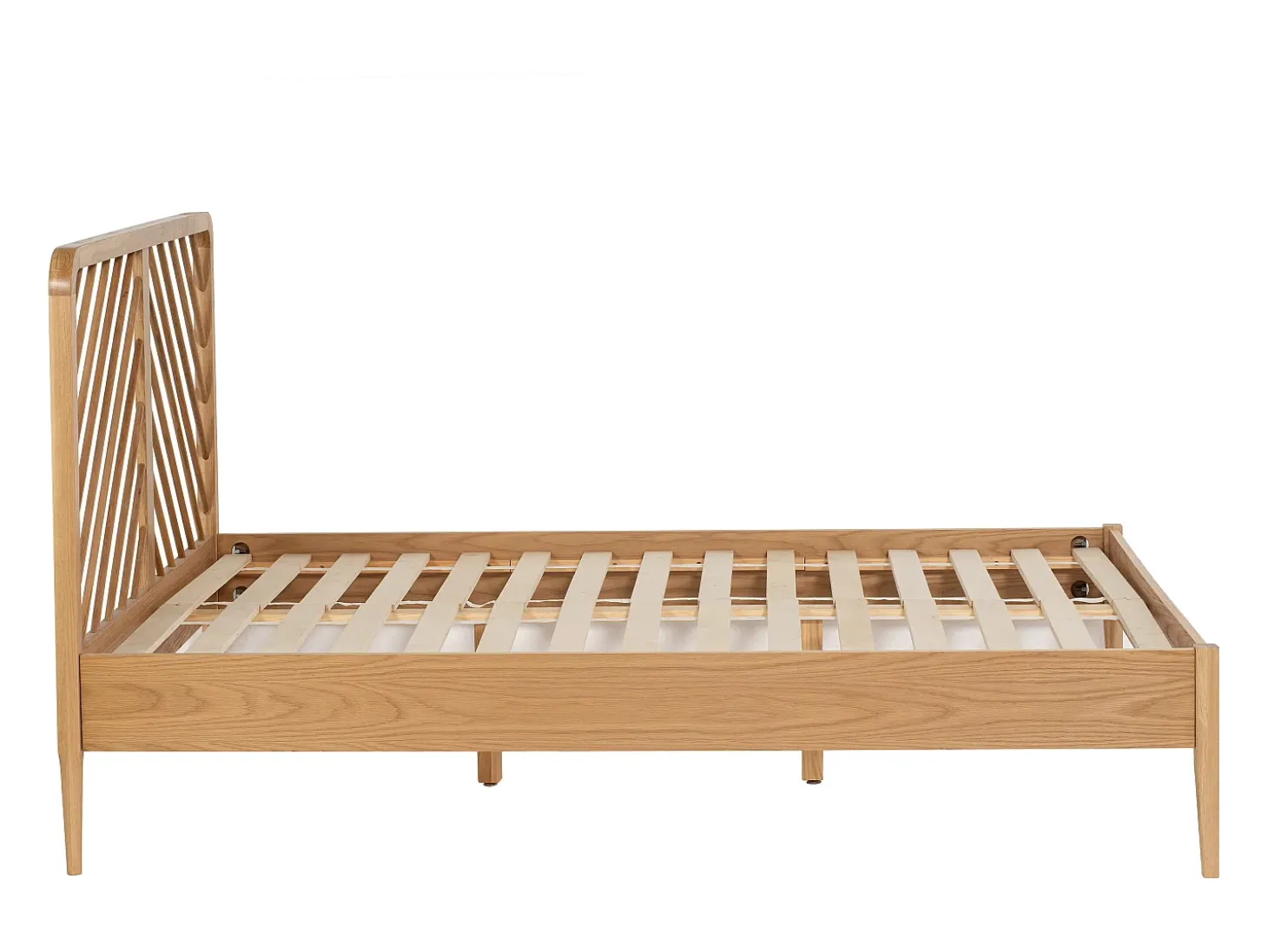 Cama 140 x 200 cm em carvalho e mdf cor natural - LERIAKI