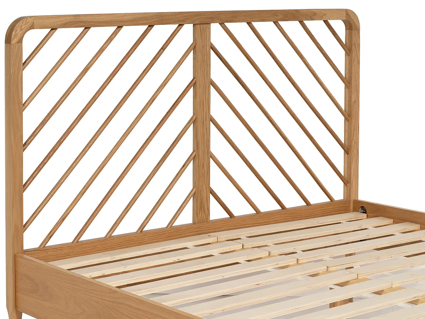 Cama 140 x 200 cm em carvalho e mdf cor natural - LERIAKI