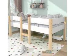 Cama acolchoada para adulto 180 x 828 cm, sem cabeceira, com faixa LED (monocromática), base com suspensão hidráulica, bege.