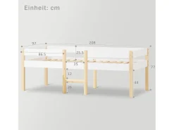 Cama acolchoada para adulto 180 x 828 cm, sem cabeceira, com faixa LED (monocromática), base com suspensão hidráulica, bege.