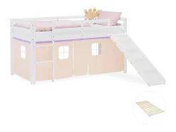 Cama Alta para Crianças 90x200 cm Branco