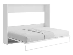 Cama armário rebatível horizontal 140x200 cm branco - MALINA II