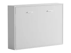 Cama armário rebatível horizontal 140x200 cm branco - MALINA II
